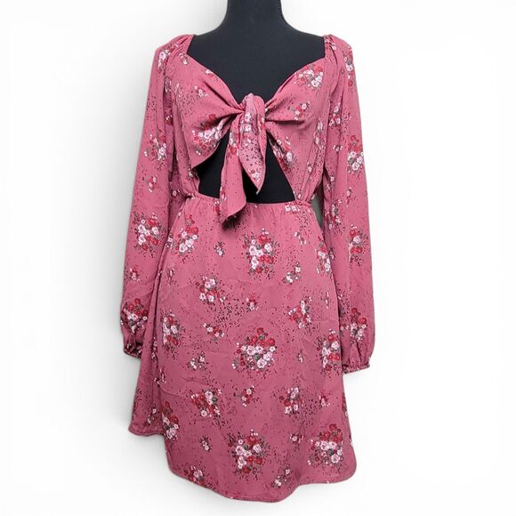 Inspired Hearts Dresses & Skirts - Inspired Hearts Mini Dress Juniors' Small Pink Floral Coquette Cottagecore Fairy